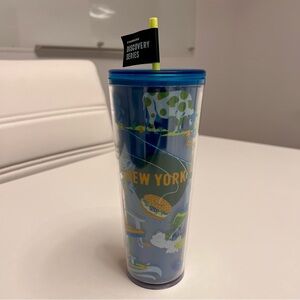 NEW STARBUCKS DISCOVERY SERIES NEW YORK CITY STATE 24oz VENTI TUMBLER 🗽⚾️🐦🍎🍰